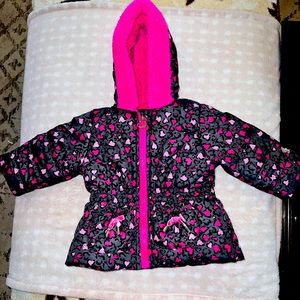 Heart Cheetah Print Puffer